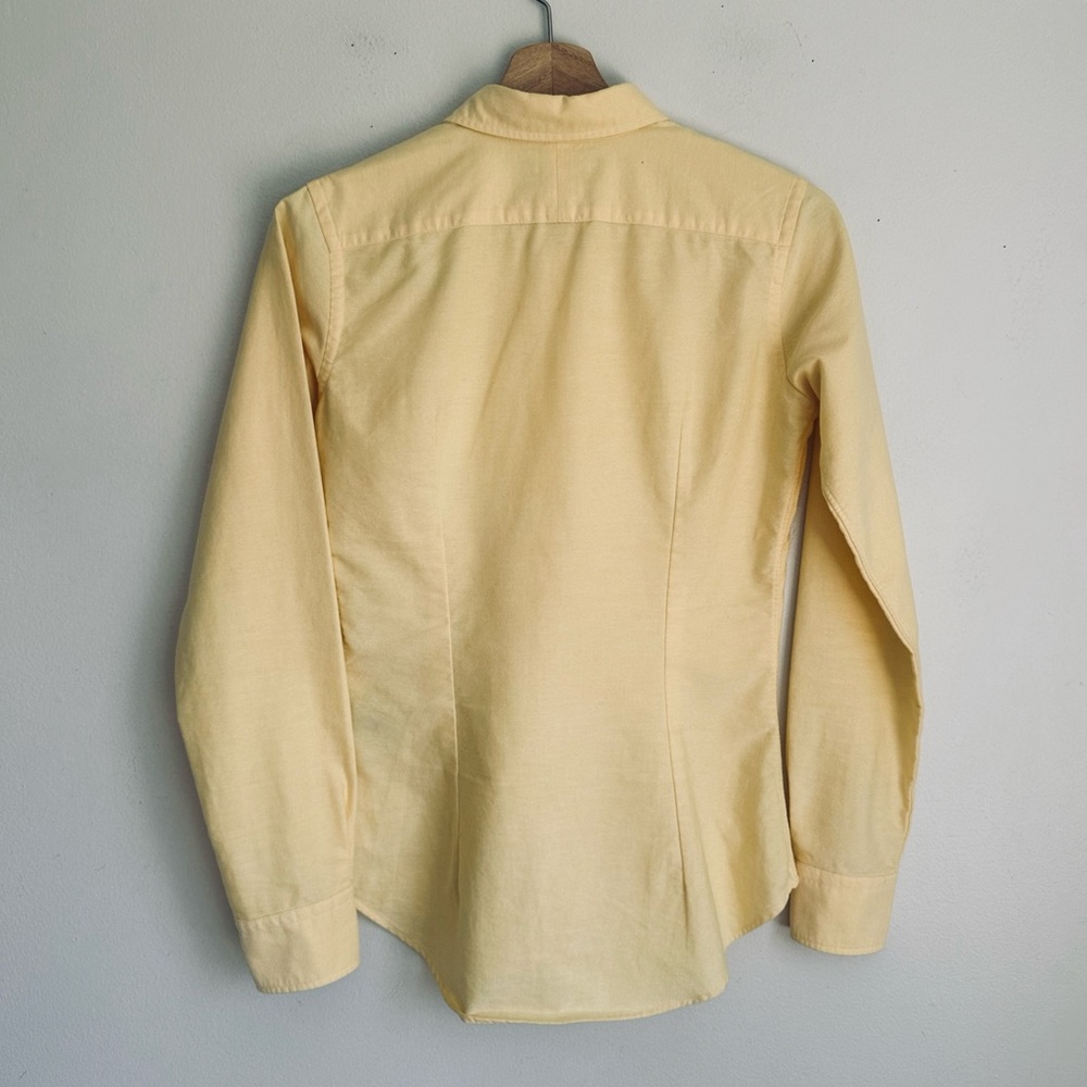 Ralph Lauren • Iconic Blue Label Cotton Oxford Button Down Shirt in Yellow - Picture 4 of 5